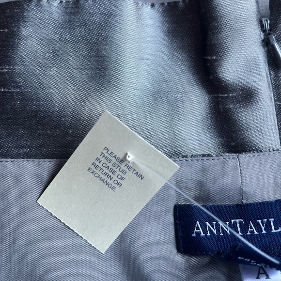 Ann Taylor Women's Silk Saree Shell/Tank Set Silver & Black Size 6 NWT - Picture 2 of 16